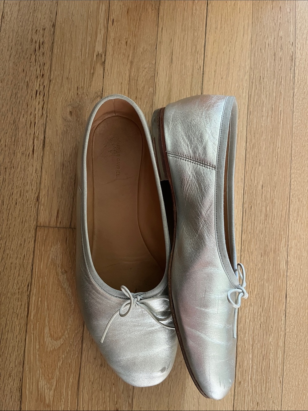 Mansur Gavriel Silver Dream Ballet Flats 38 - Picture 6 of 8